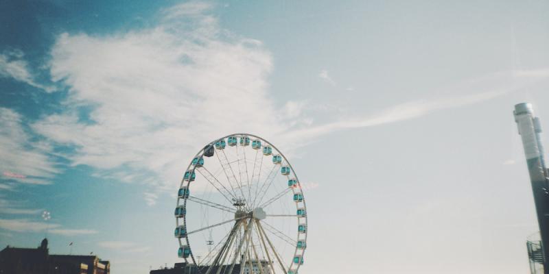 Ferris wheel against summer sky