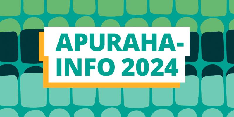 Kuvituskuvassa teksti: Apurahainfo 2024.