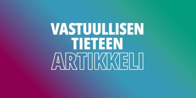 Kuva, jossa lukee "Vastuullisen tieteen artikkeli".