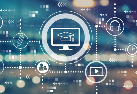 Illustration image with graphics about data transfer.